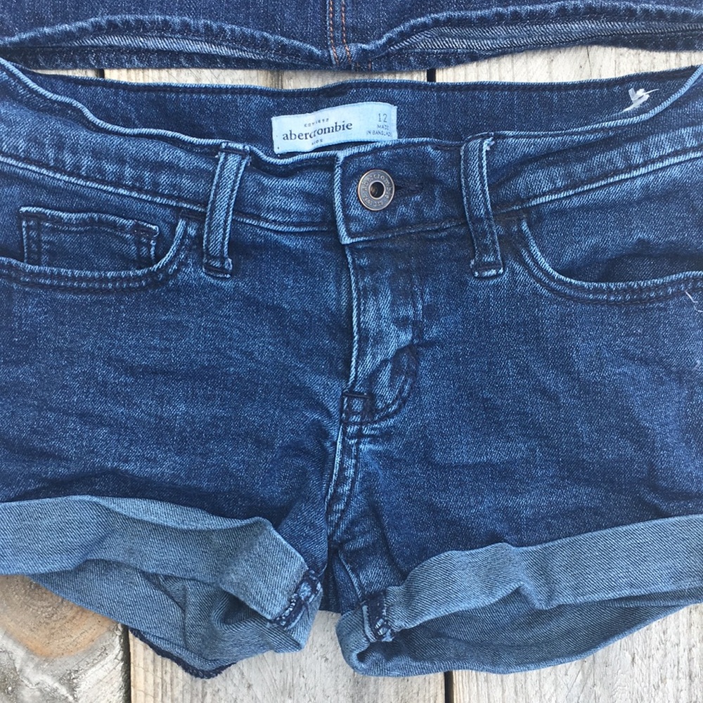 Girls Abercrombie Shorts & Jean Skirt size 12